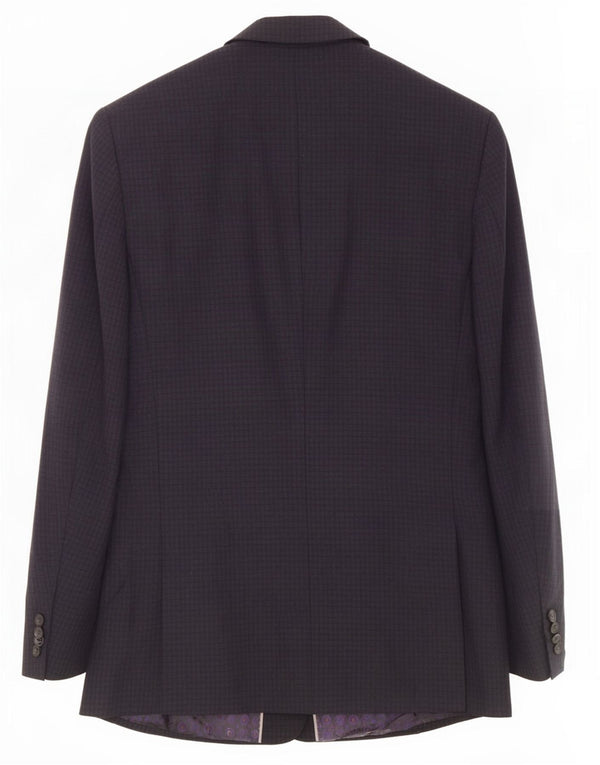 Marks & Spencer Chaqueta tipo blazer de 2 botones para hombre UK 36 Small Grey Check Wool