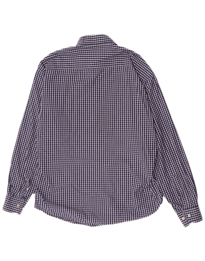 Fila Camisa de corte regular para hombre de algodón a cuadros en azul marino mediano