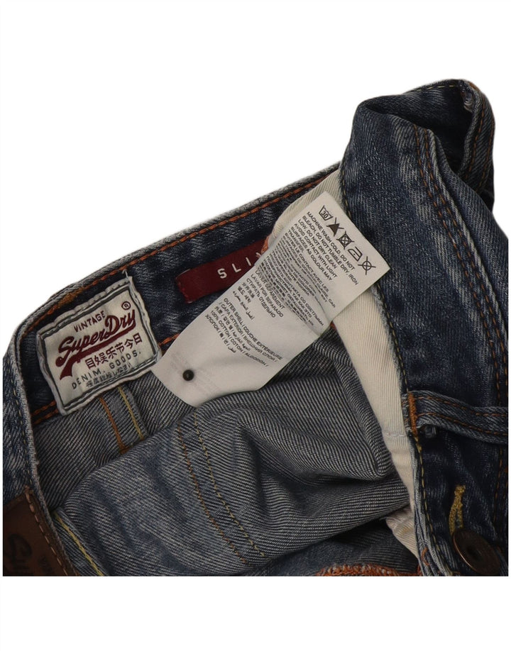 Superdry Vaqueros Slim Desgastados Para Mujer W28 L32 Algodón Azul