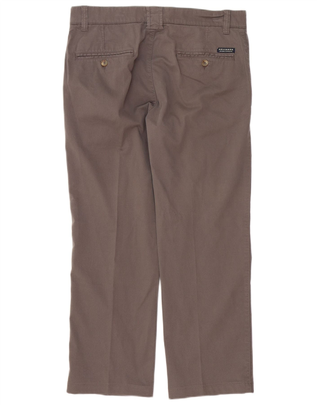 NAVIGARE Pantalón chino recto para hombre IT 48 Medium W34 L26 Algodón gris