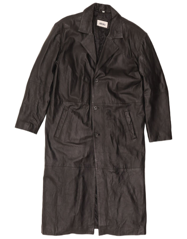 Abrigo de cuero para hombre EU 50 Cuero negro grande