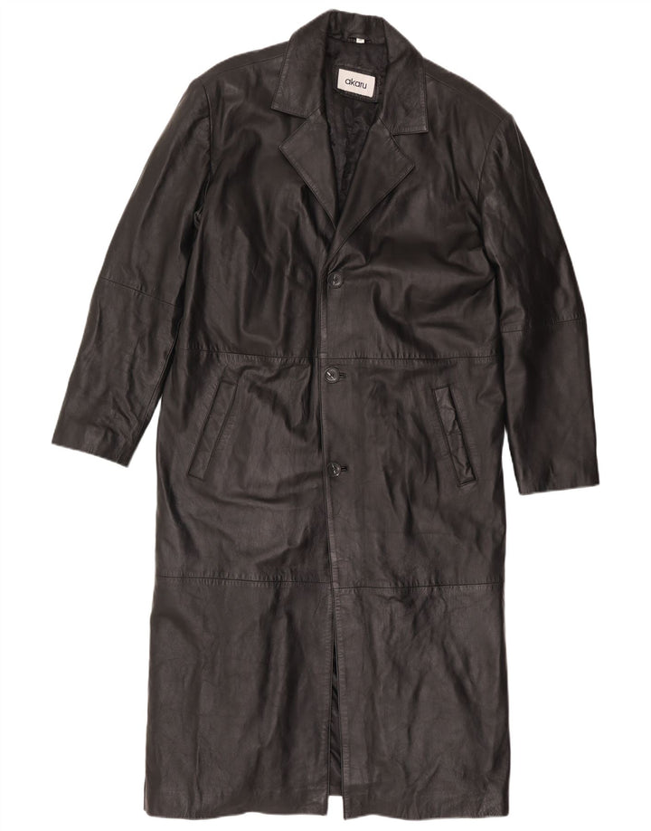 Abrigo de cuero para hombre EU 50 Cuero negro grande