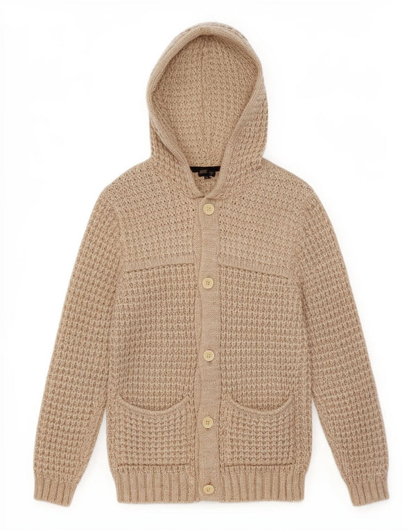 Rifle Cárdigan con capucha para hombre XL Acrílico beige
