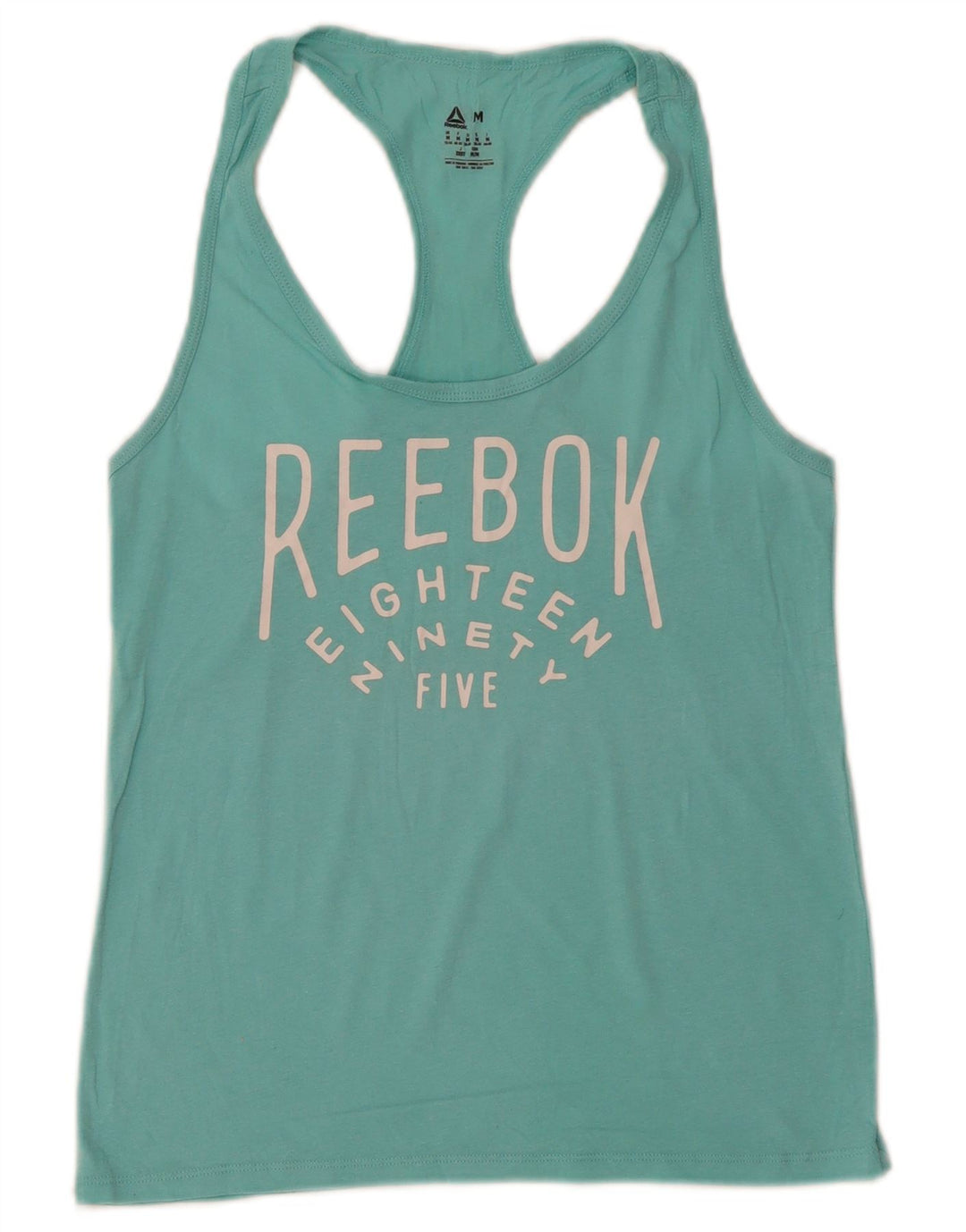 Reebok Mujer Gráfico Chaleco Top UK 12/14 Medio Turquesa