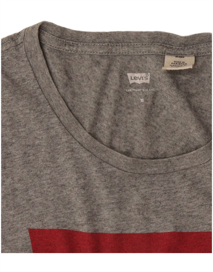 Levi's Camiseta gráfica para mujer Top UK 44 Gris medio moteado