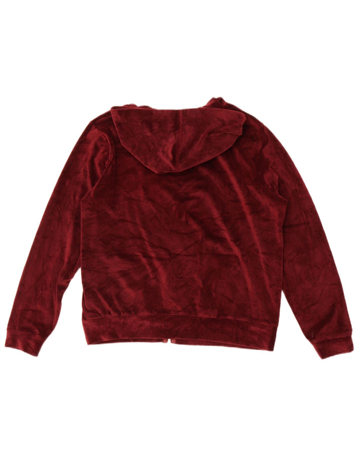 Marks & Spencer Suéter con capucha y cremallera extragrande para mujer UK 12 Medium Borgoña