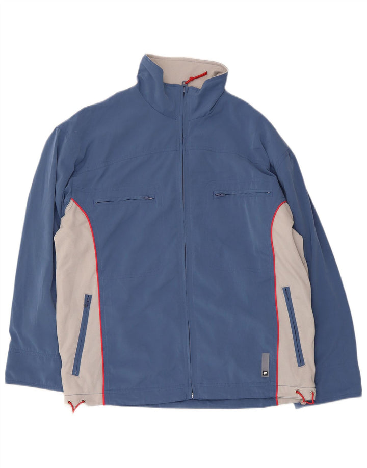 Lotto Hombre Chaqueta De Chándal Superior Poliéster Color Block Azul Medio