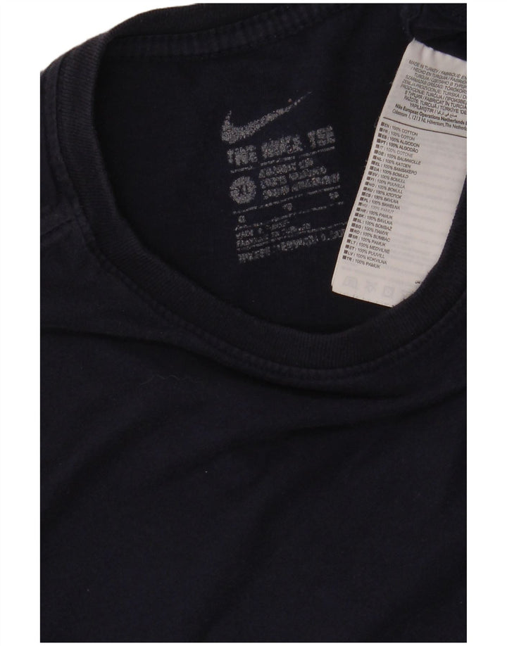 NIKE Camiseta gráfica para hombre Top XL Azul marino Algodón