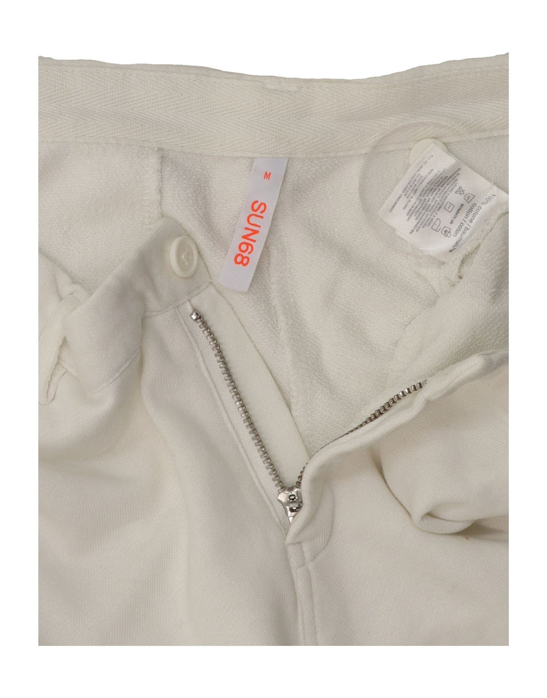 SUN68 Womens Slim Chino Trousers Medium W32 L29 White Cotton Vintage Sun68 and Second-Hand Sun68 from Messina Hembry 