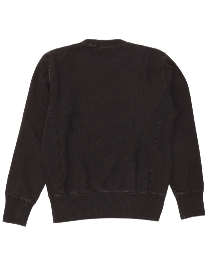 Champion Sudadera Estampada De Tejido Inverso para Hombre Jersey Mediano De Algodón Negro
