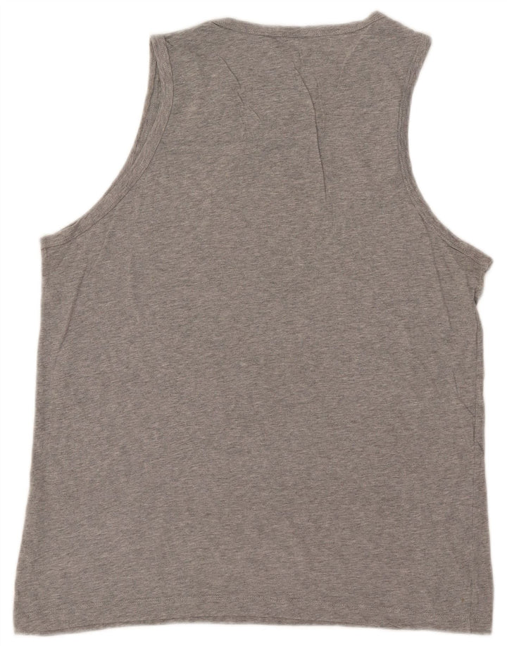 Nike - Camiseta sin mangas con gráfico para hombre, talla grande, algodón moteado gris