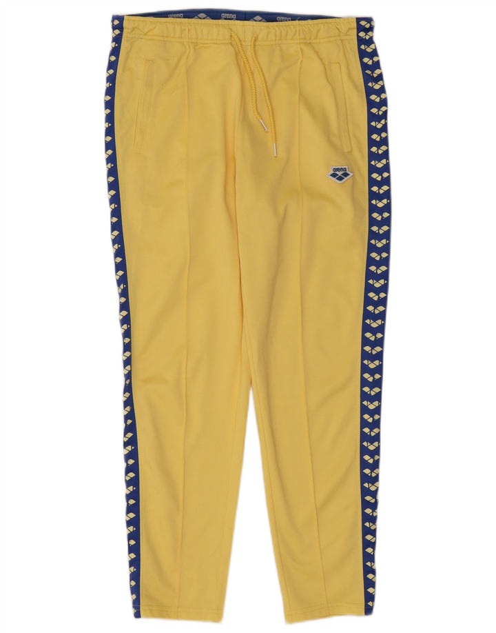 ARENA Hombre Pantalones De Chándal Gráfico Poliéster Color Block Amarillo Medio