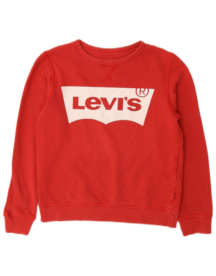 LEVI'S Sudadera estampada para niños 13-14 años Algodón rojo