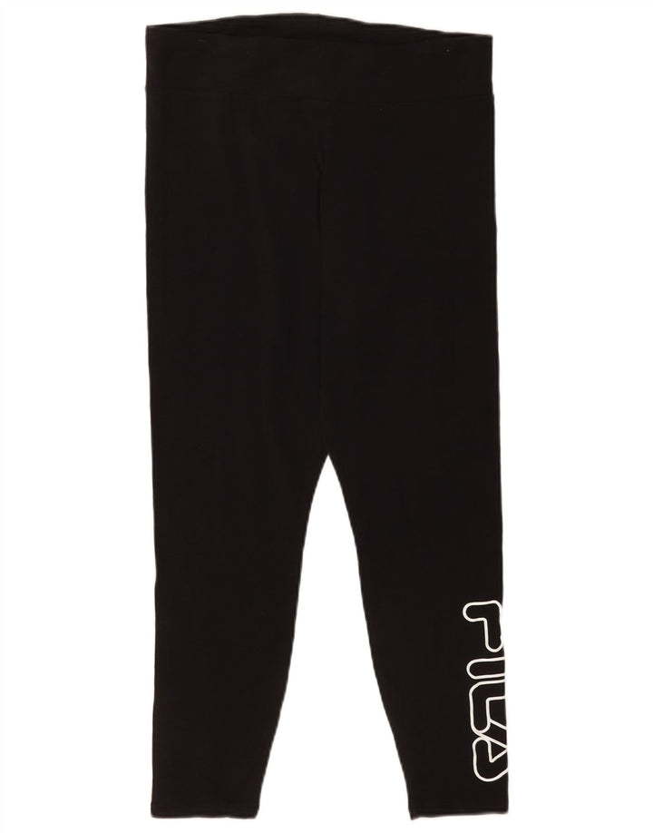 Fila Mujer Graphic Crop Leggings Grande Algodón Negro