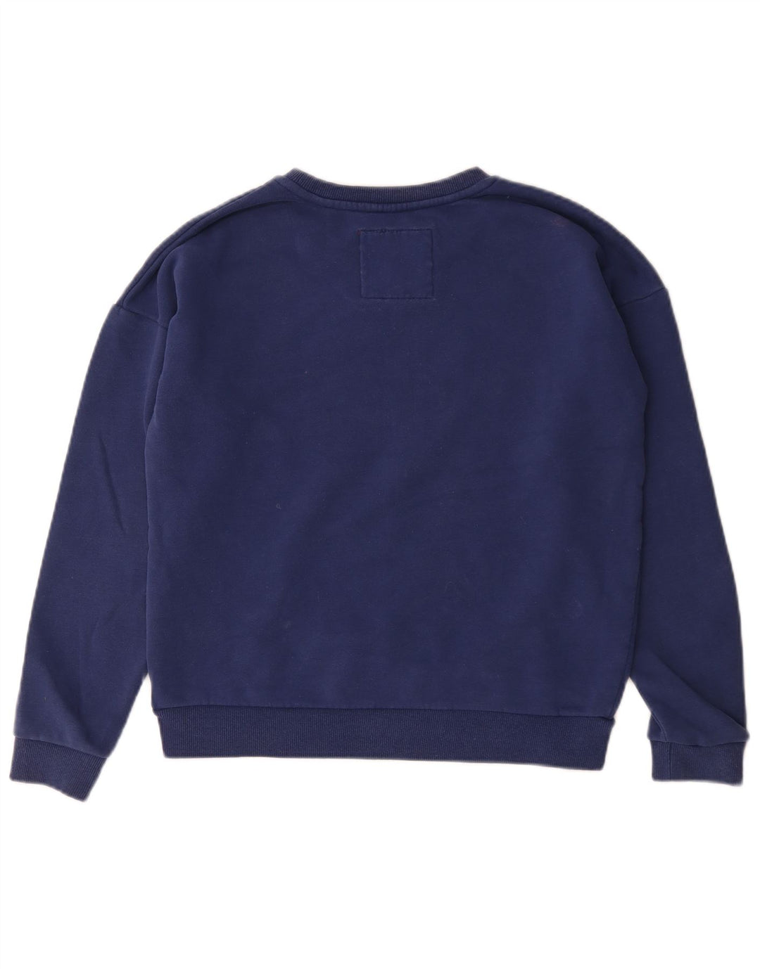 Superdry Mujer Gráfico Oversize Sudadera Jumper UK 42 Medium Azul Marino