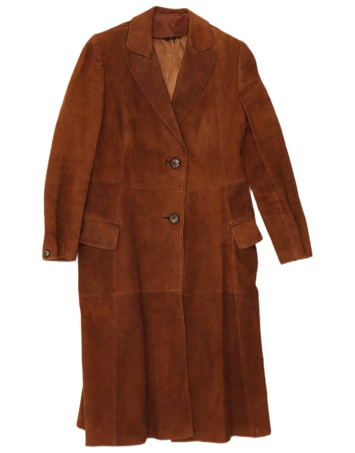 Abrigo vintage de ante para mujer IT 44 Marrón medio