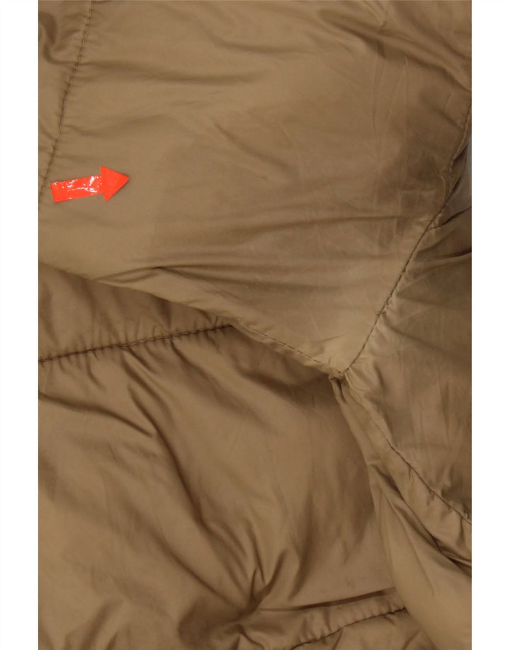 Zara Mens Chaqueta Acolchada Con Capucha UK 36 Small Beige