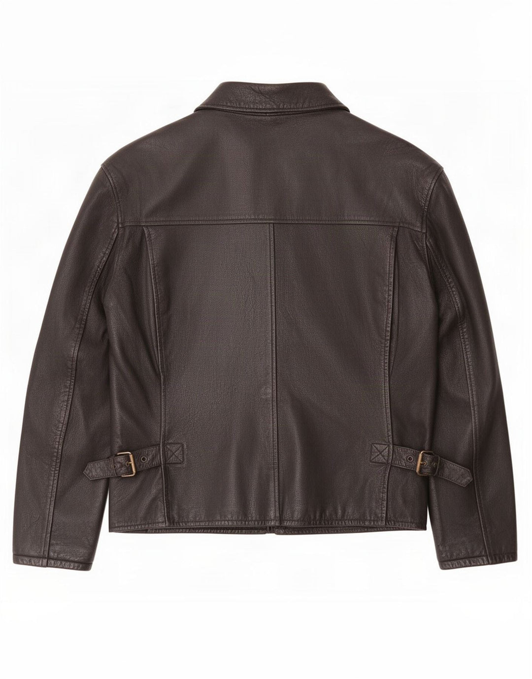Chaqueta de cuero vintage para hombre Reino Unido 42 XL Negro