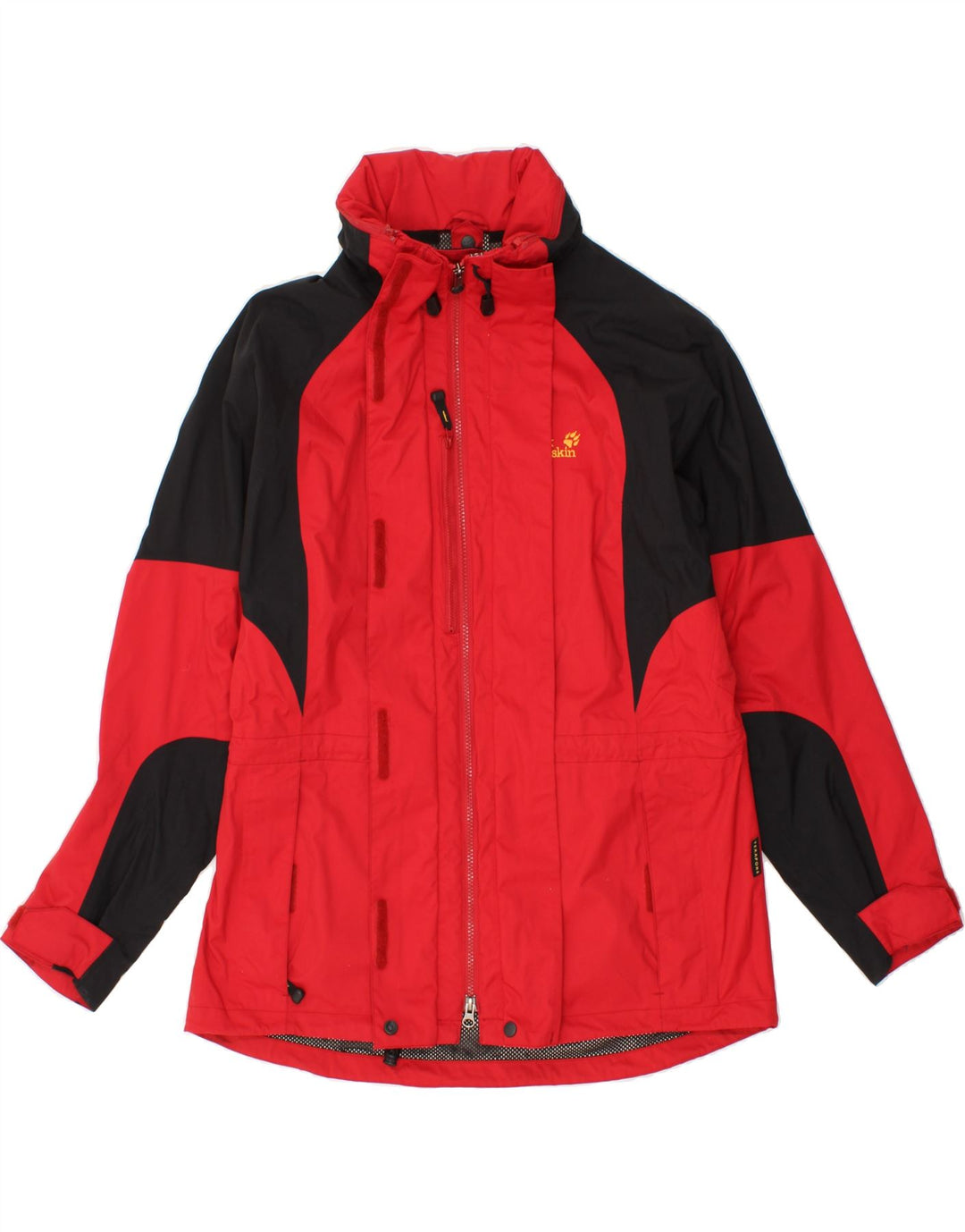 JACK WOLFSKIN Womens Loose Fit Windbreaker Jacket UK 16 Large Red Vintage Jack Wolfskin and Second-Hand Jack Wolfskin from Messina Hembry 