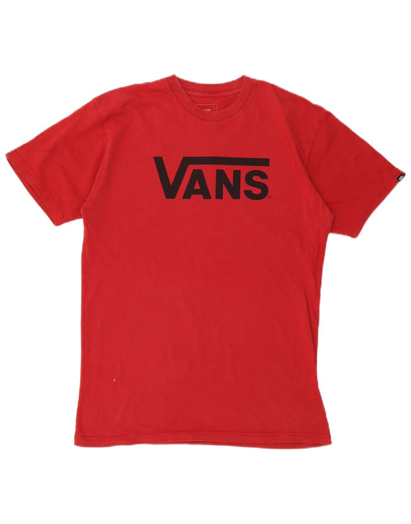 Vans Camiseta con gráfico de ajuste clásico para hombre Top de algodón rojo mediano