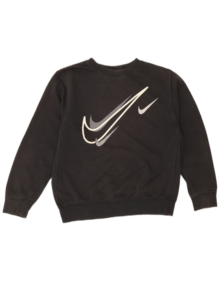 Nike - Sudadera con gráfico para hombre, talla pequeña, algodón negro
