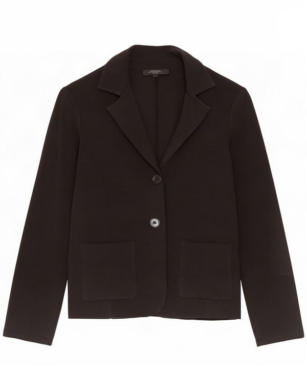 Chaqueta tipo blazer de 2 botones para mujer Max Mara Weekend UK 44 Grande Lycra negra