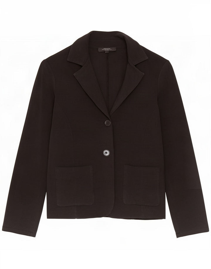 Chaqueta tipo blazer de 2 botones para mujer Max Mara Weekend UK 44 Grande Lycra negra