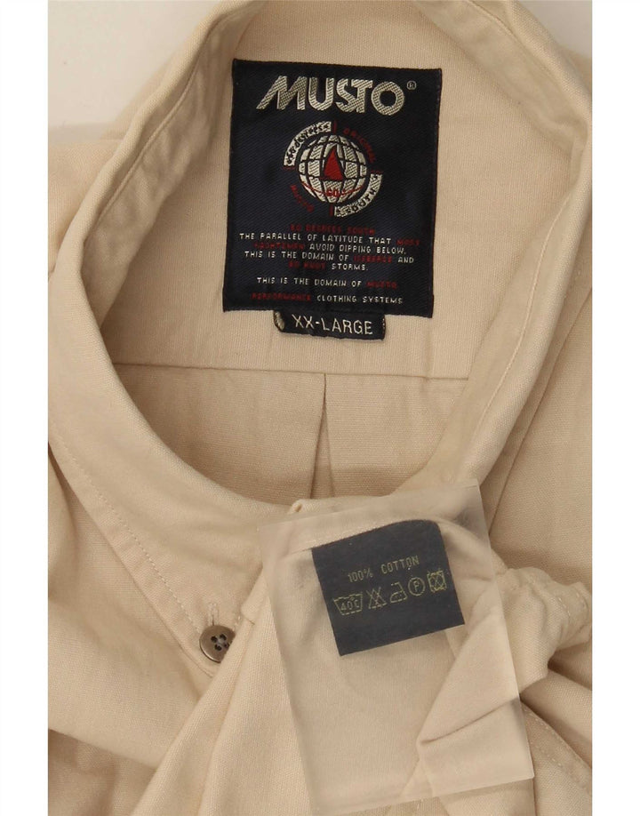 Camisa Musto Hombre 2XL Algodón Beige