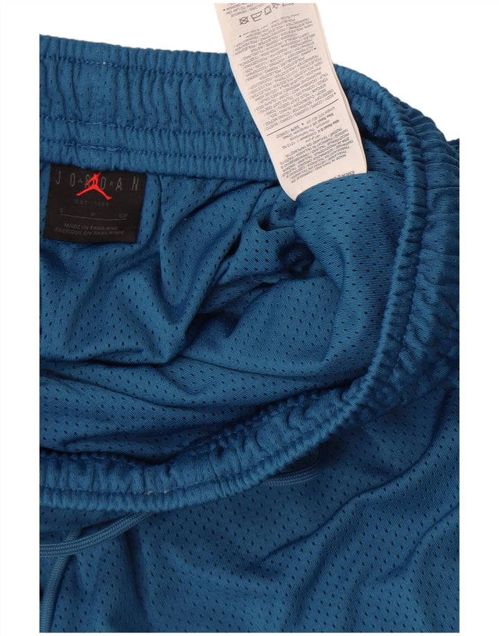 Jordan - Pantalones cortos deportivos con gráficos para hombre, poliéster azul pequeño