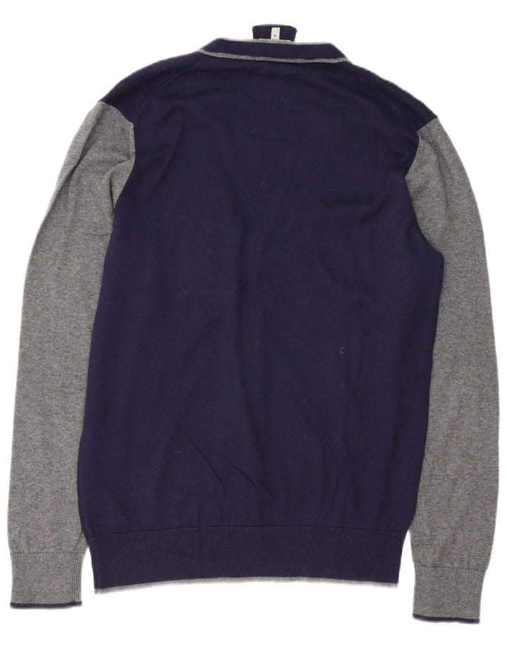 ARMANI JEANS Suéter Cárdigan para Hombre Algodón Azul Marino Medio Color Block