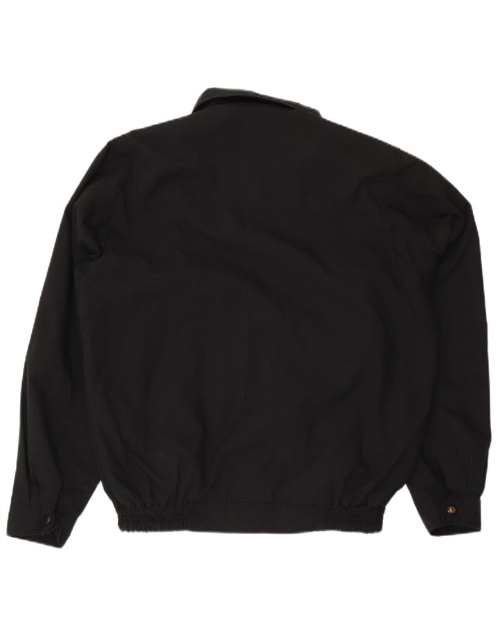 Vintage hombres bombardero chaqueta Reino Unido 42 XL negro