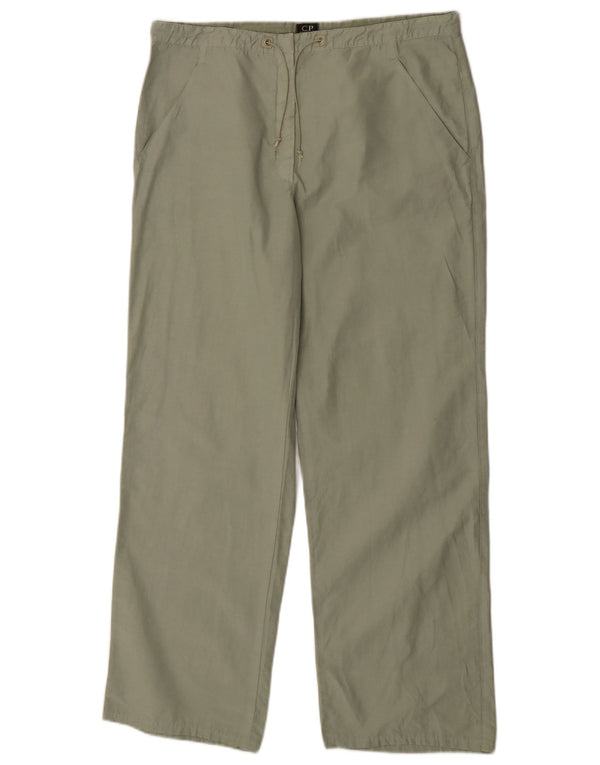CP Pantalón chino recto para mujer Company IT 46 Large W32 L29 Verde