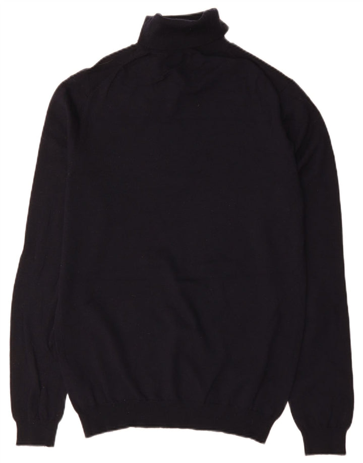 Jersey Reiss Hombre Con Cuello Vuelto De Lana Azul Marino Mediano