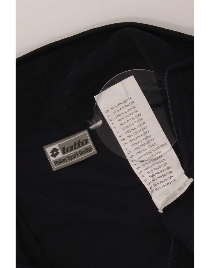 Lotto Jersey De Forro Polar Con Cremallera Y Cuello Para Hombre Pequeño Poliéster Azul Marino