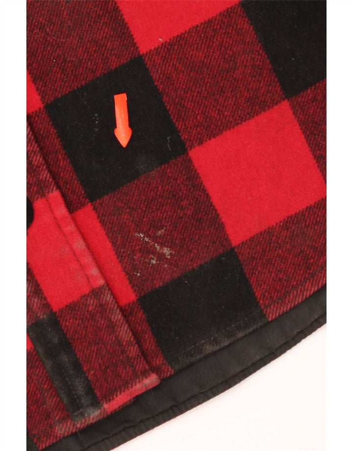 Nike Camisa de franela Lumberjack para hombre XL Lana de cuadros rojos