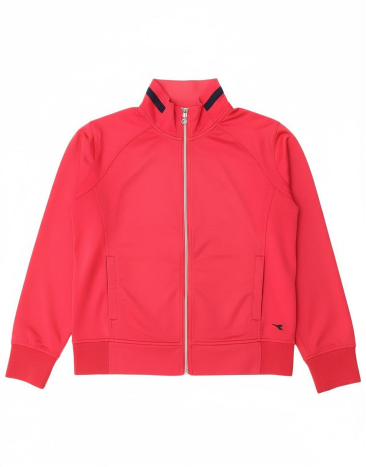 DIADORA Womens Tracksuit Top Jacket UK 18 XL Pink