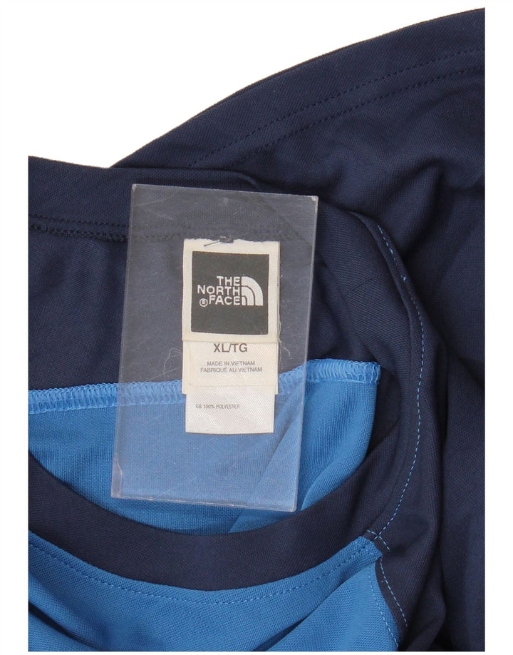 THE NORTH FACE Camiseta Hombre Top XL Azul Colorblock Poliéster