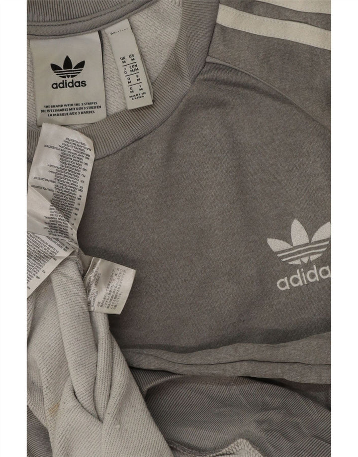 Adidas Hombre Sudadera Jumper Gris Medio Poliéster