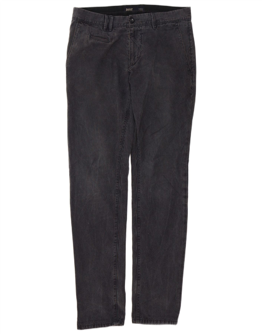 Pantalones chinos ajustados para hombre Rifle W32 L33 Azul marino a cuadros