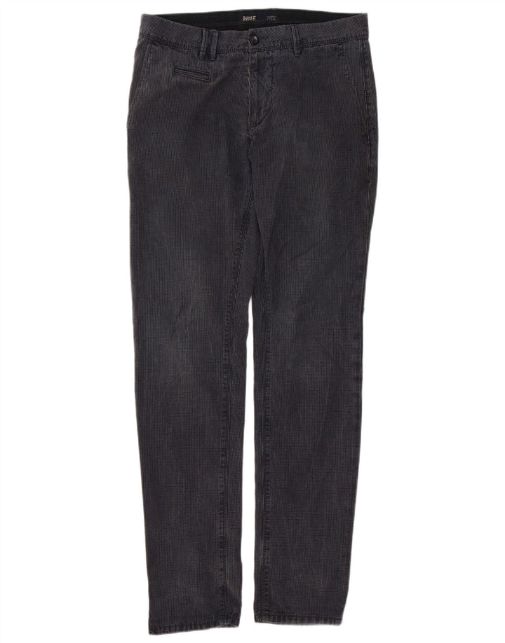 Pantalones chinos ajustados para hombre Rifle W32 L33 Azul marino a cuadros