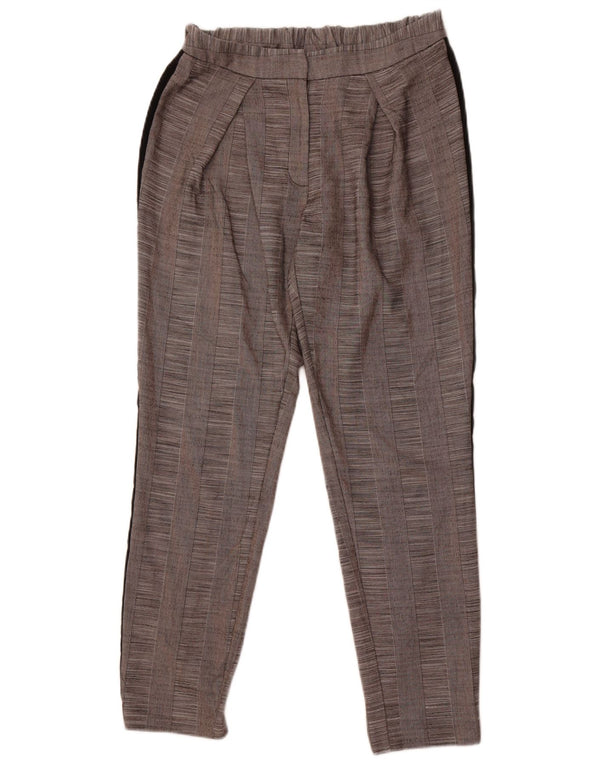 Topshop Pantalones casuales con estampado abstracto para mujer UK 10 Small W28 L28 Gris