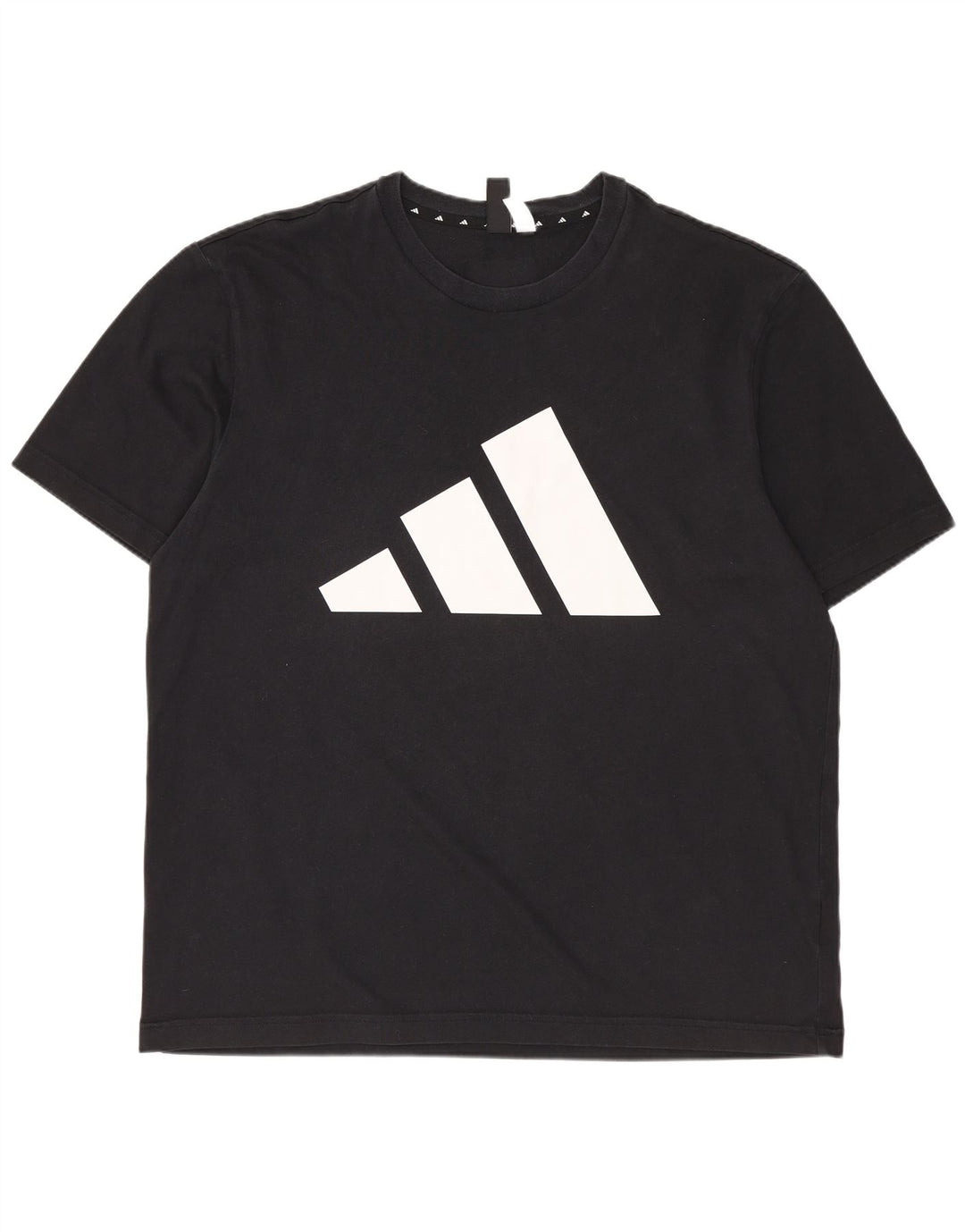 Adidas - Camiseta gráfica para hombre, talla grande, algodón negro
