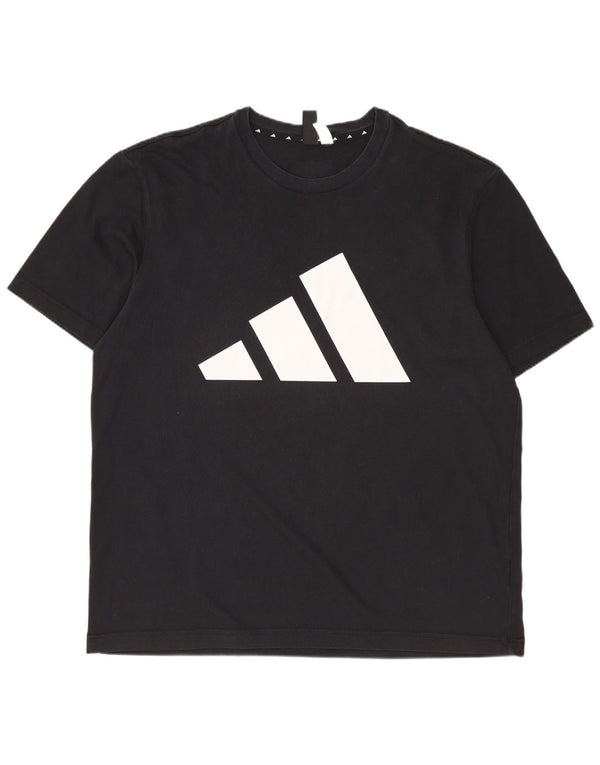 Adidas Mens Graphic T-Shirt Top Large Black Cotton