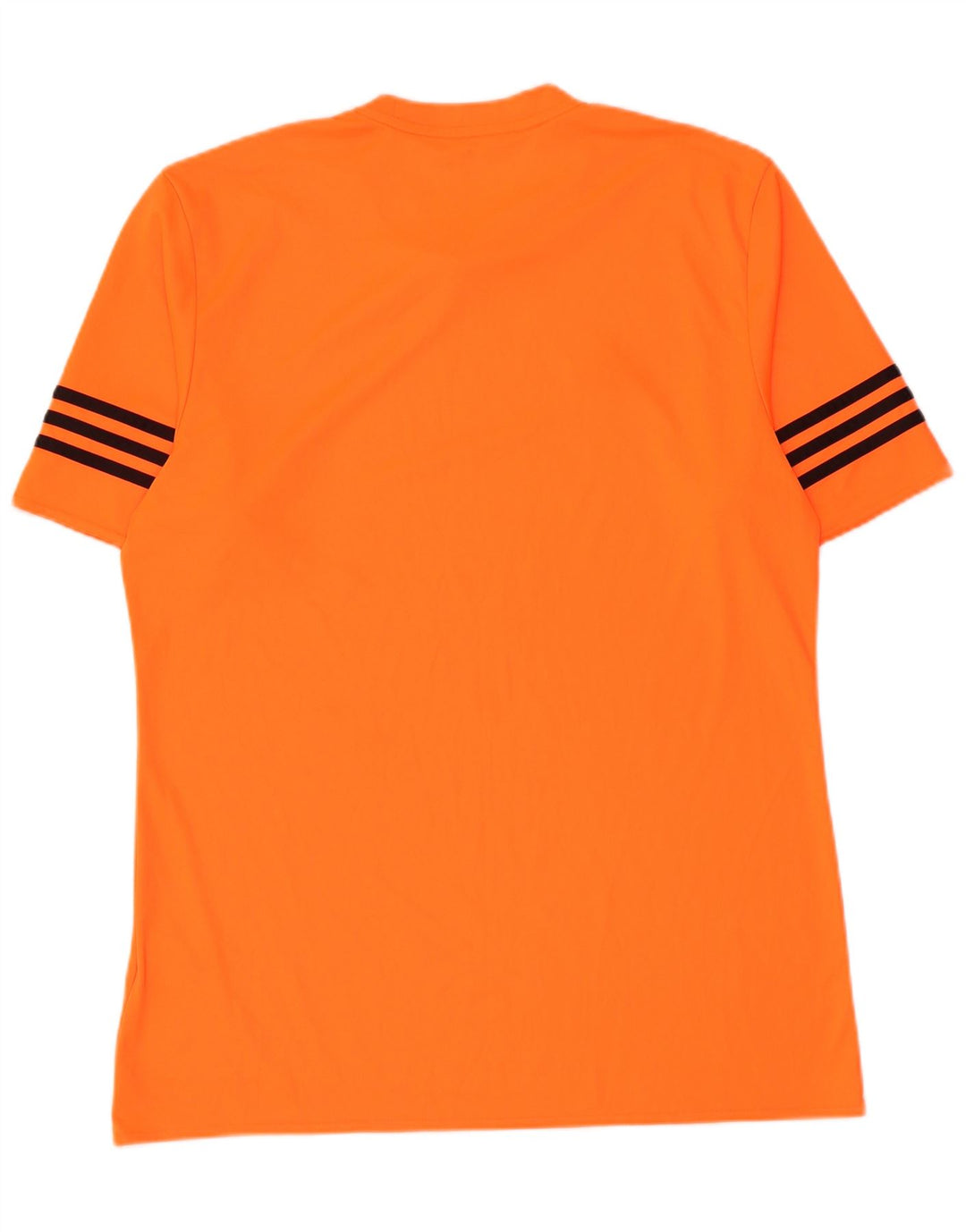 Adidas Mens Climalite Camiseta Top Grande Naranja Rayas Poliéster