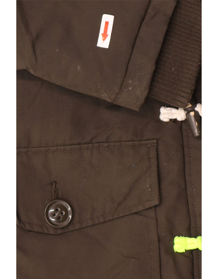 Superdry Parka extragrande con capucha para mujer, talla 40, nailon caqui pequeño
