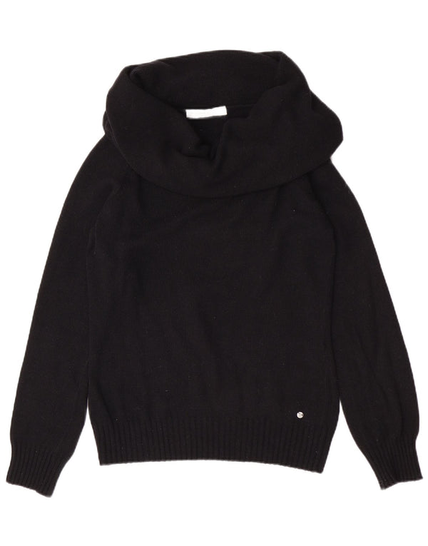 North Sails Suéter tipo jersey con cuello vuelto para mujer UK 8 Small Black Angora