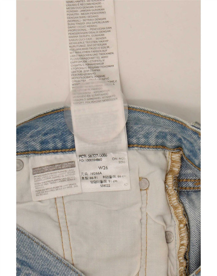 Levi's Mujer 501 Shorts De Mezclilla Desgastados W26 Algodón Azul Pequeño