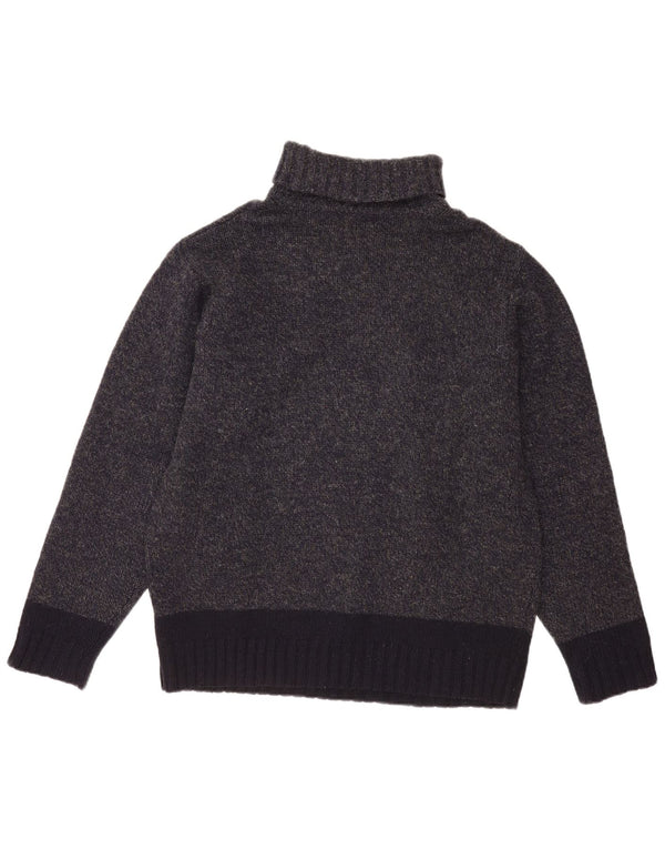 L.O.G.G Jersey con cuello vuelto para hombre XL Gris Colorblock Lana virgen