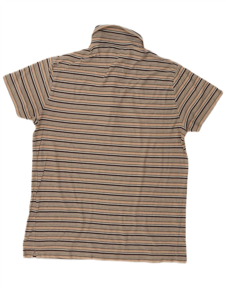 Marlboro Classics Polo para hombre grande a rayas beige