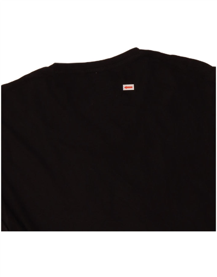 CALVIN KLEIN Camiseta ajustada con gráfico para hombre Top mediano de algodón negro